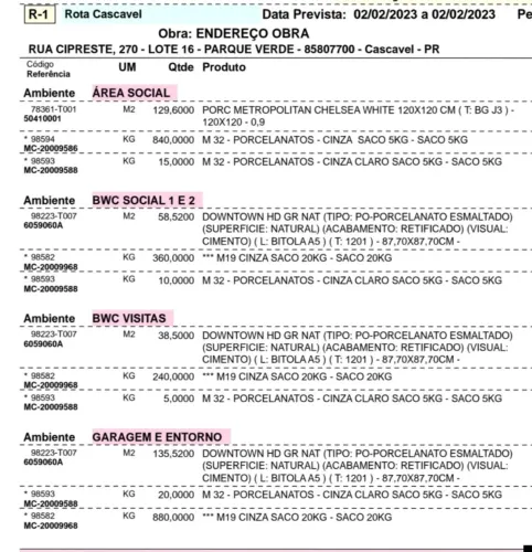 Troca porcelanato por carro ou moto