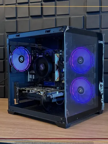 Computador Gamer Ryzen 5 5500, 32gb, 512gb Nvme, RTX 2060 Super, Gabinete Aquário