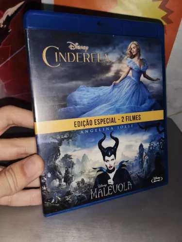 Blu-ray duplo Cinderela e Malévola, original 
