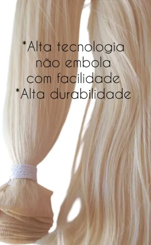 CABELO FIBRA RUSSA NÃO EMBOLA FÁCIL 200GR 70CM LOIRO CLARÍSSIMO NA TELA