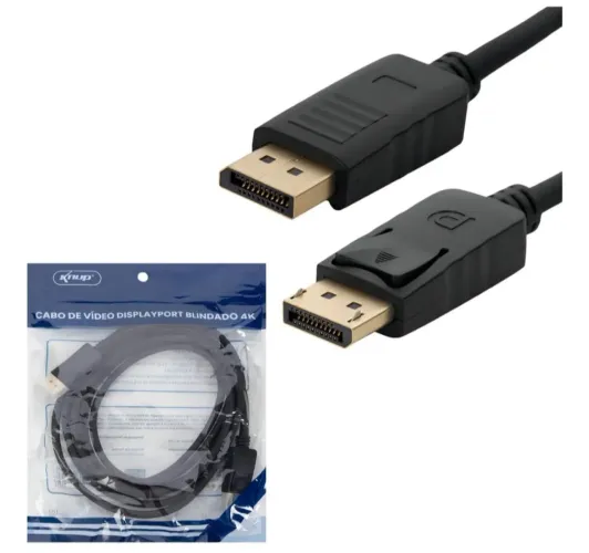Cabo Displayport 4k Knup Kp-yp1006 3m Preto