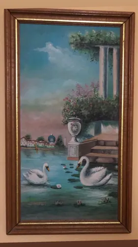 Conjunto de quadros pintados à mão