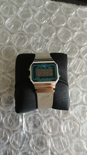 Relógio Casio Vintage A700WEM Original - Pulseira de Malha (Mesh)