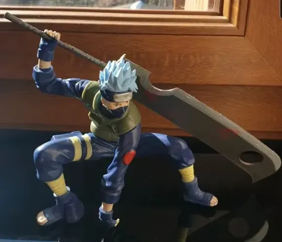 Boneco Naruto Uzumaki com Katana