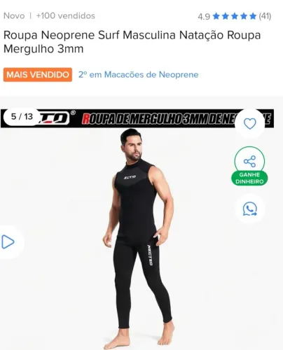 Roupa de Surf/Mergulho