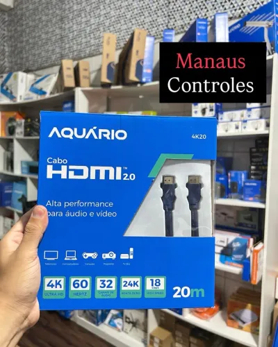 Cabo HDMI 3D Blindado 4K de 20m Metros