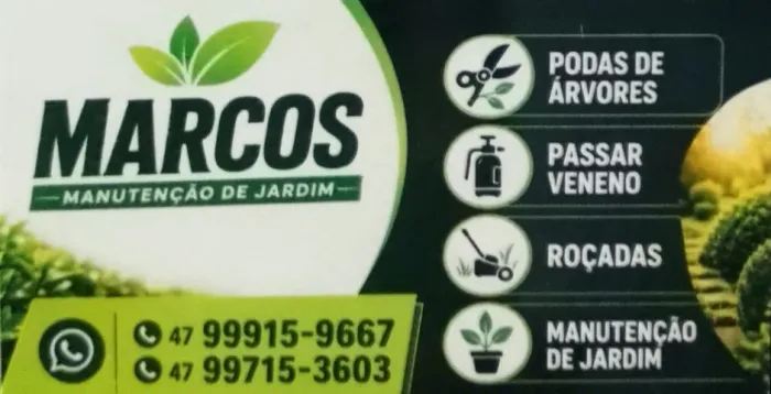 Manutenção de Jardim, Podas e Roçadas - Marcos | Barra Velha e Região