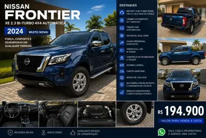 Nissan Frontier XE CD 4X4 2.3 Bi-TB Diesel Aut. 2024