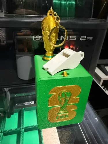 Caixinha copa do mundo fifa 2026 kit comemorativo 3 peças - impressão 3D