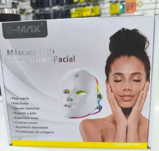 Máscara LED para tratamento facial 7 cores