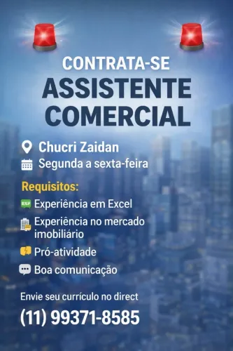 Assistente Comercial - Vaga Presencial