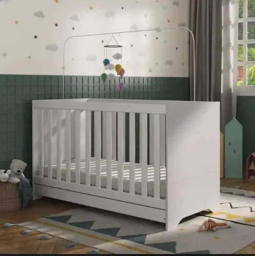 Berço 3 em 1 Vira Cama com Colchão