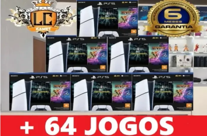 PLAYSTATION 5 SLIM DIGITAL COM 74 JOGOS e O6 MESES GARANTIA e BRINDES ( LOJA FISICA )