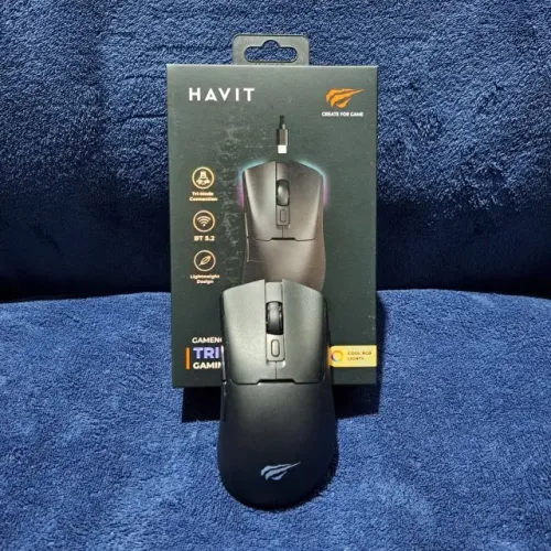Mouse Gamer Havit MS966S 10.000 DPI RGB 3 Modos USB-C 2.4G Bluetooth 5.2