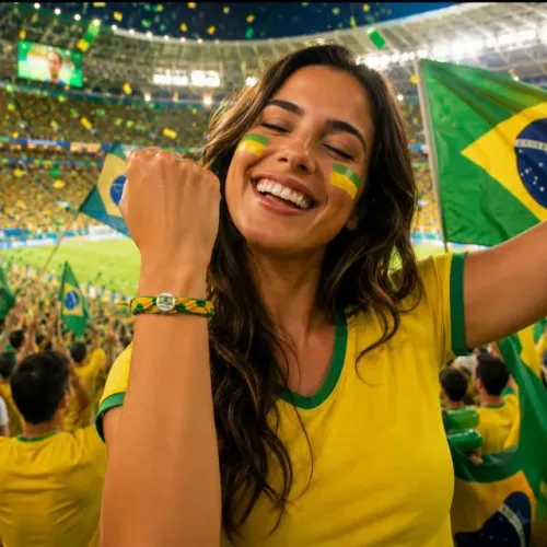 Kit 3 Pulseiras Brasil Copa do Mundo.