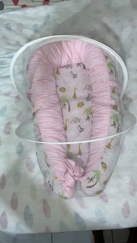 Kit Ninho Redutor Com Mosquiteiro Bebe Enxoval Menina Fofo