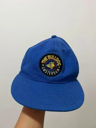 bone The Bulldog Amsterdam Flat Blue Beanie Visor Hat Hip Hop oficial