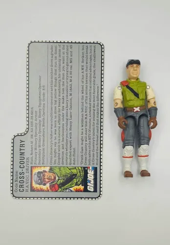 G.I. Joe Cross-Country 1986 V1 Hasbro 100% com filecard