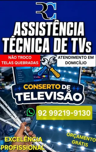 ASSISTÊNCIA TÉCNICA TVS LG, SAMSUNG, AOC, TCL, ENTRE OUTRAS MARCAS