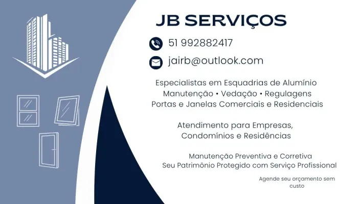 Manutenção em Esquadrias de alumínio, portas e janelas.