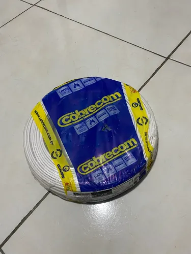 Cabo Fio Flexível Cobrecom 1,5mm Branco 100 Metros Novo