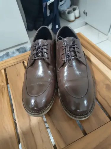 Sapato social couro marrom