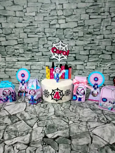 Kit festa de personalizado completo tema spidey homem aranha mulher