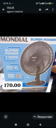 Ventilador TUFÃO 170.003 VELOCIDADES