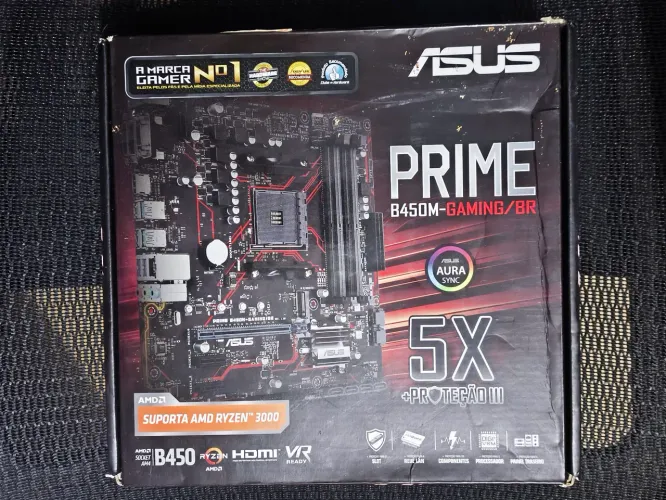 Placa-mãe Asus Prime B450m Gaming/br Amd Am4 Ddr4 Ryzen