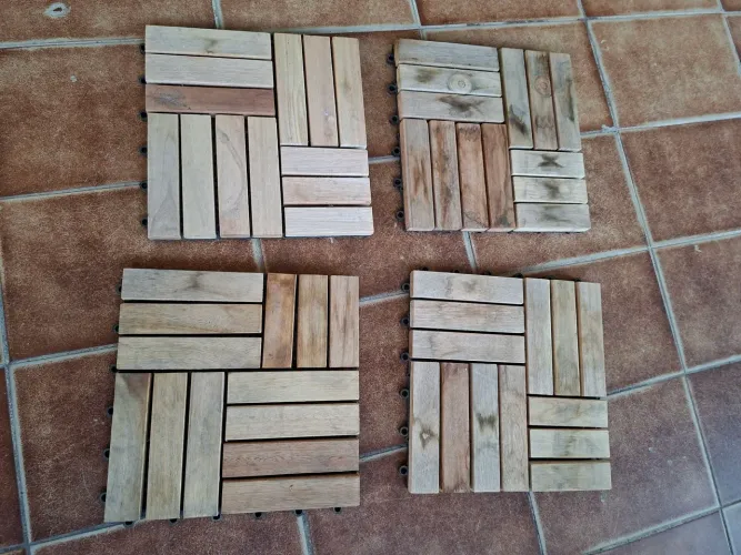 Deck de madeira 30cm X 30cm