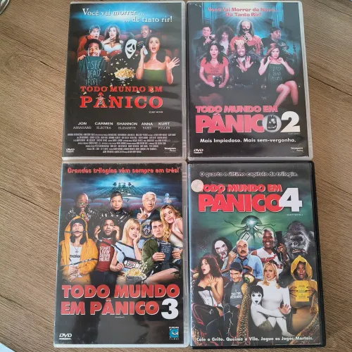 Dvds Todo Mundo em Pânico 1, 2 e 3 (4 de brinde) - Locadora