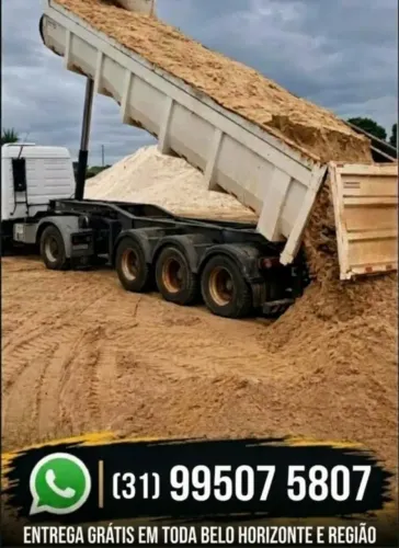 Vende-se areia e brita com entrega gratuita em BH e região 