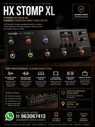 ? Line 6 HX Stomp XL - Estado de Nova | Timbres Helix Profissionais