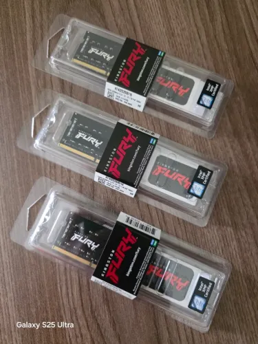 Memória RAM Gamer Notebook, Kingston Fury Impact 16GB DDR4 3200MHz, Nova, Nota Fiscal