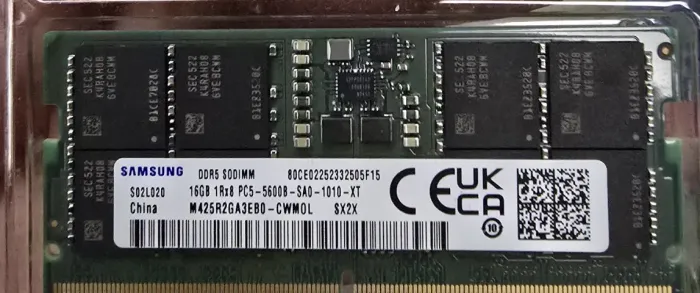 Memória Samsung 16GB DDR5 5600MHz SODIMM notebook (original HP)