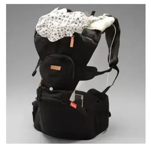 Canguru Bebê Fisher Price Hipseat Preto 0 meses Até 15kg 5 Posições Diferentes