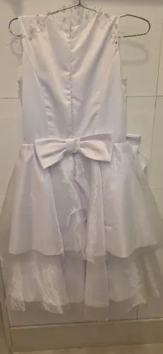 Vestido branco cetim bugol, festa, primeira comunhão , p, pp
