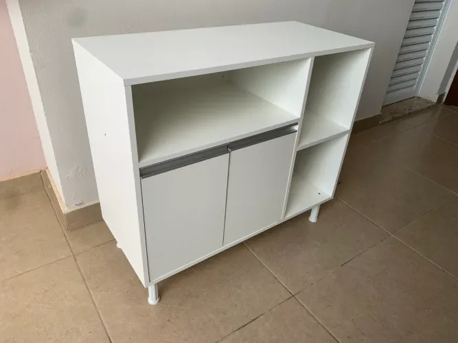 Armário Balcão Multiuso Branco MDF