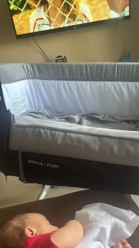 Berço Co-Bed Pluggy Cosco Cinza Escuro