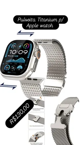 Pulseira Apple watch aço inox 