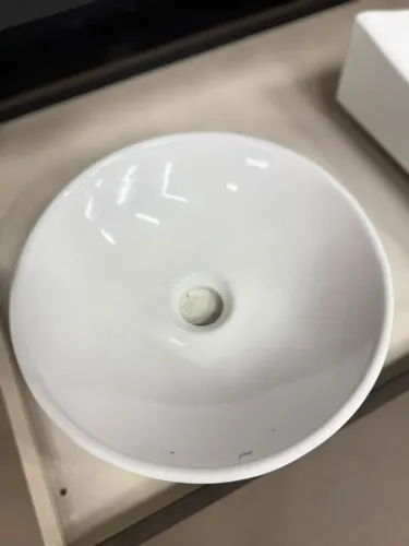 Cuba Apoio Redonda Branca para Banheiro e Lavabo