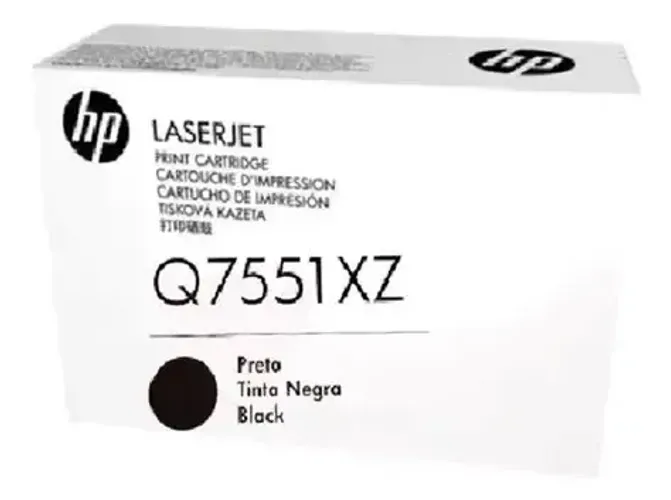 Lote com 4 Toner Hp Q7551Xz Original Novo Caixa Branca De Contrato Caixa Boa e Avariada