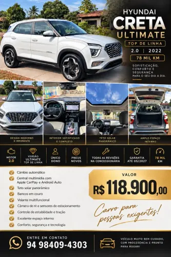 Hyundai Creta Ultimate 2.0 16V Flex AUT 2022