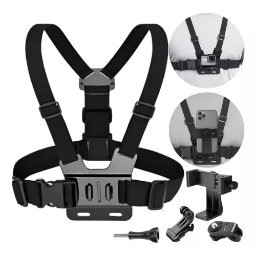 Suporte Peitoral para Celular e GoPro Moto Bike