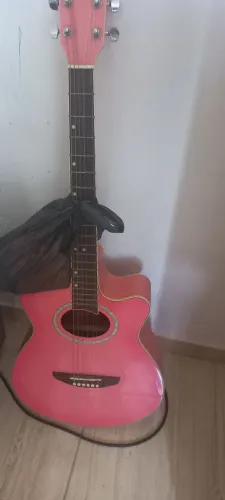 Violão eletrônico Tagima rosa