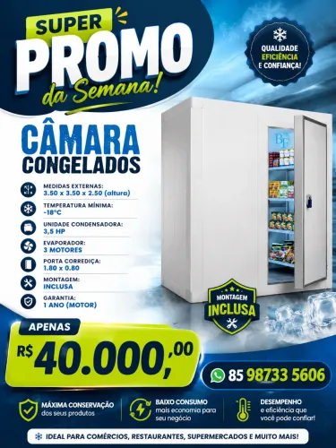 CÂMARA PARA CONGELADOS SEMINOVA