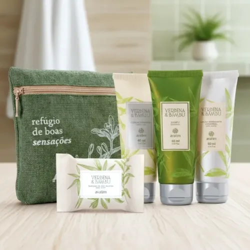 Kit Amenidades Avatim Verbena & Bambu com Necessaire - 5 Itens