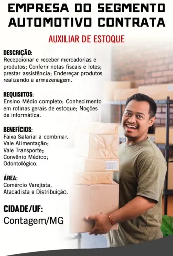 VAGA AUXILIAR DE ESTOQUE