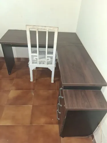 Mesa escritorio estudo dupla com 4 gavetas