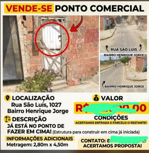 Vendo tereno já no ponto de construí em cima no preço
